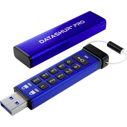 iStorage datAshur Pro USB-Stick 128 GB Blau IS-FL-DA3-256-128