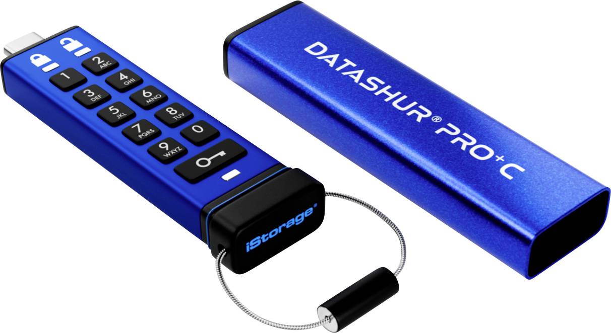 iStorage 512 GB Externe Festplatte Blau IS-FL-DA3C-256-512