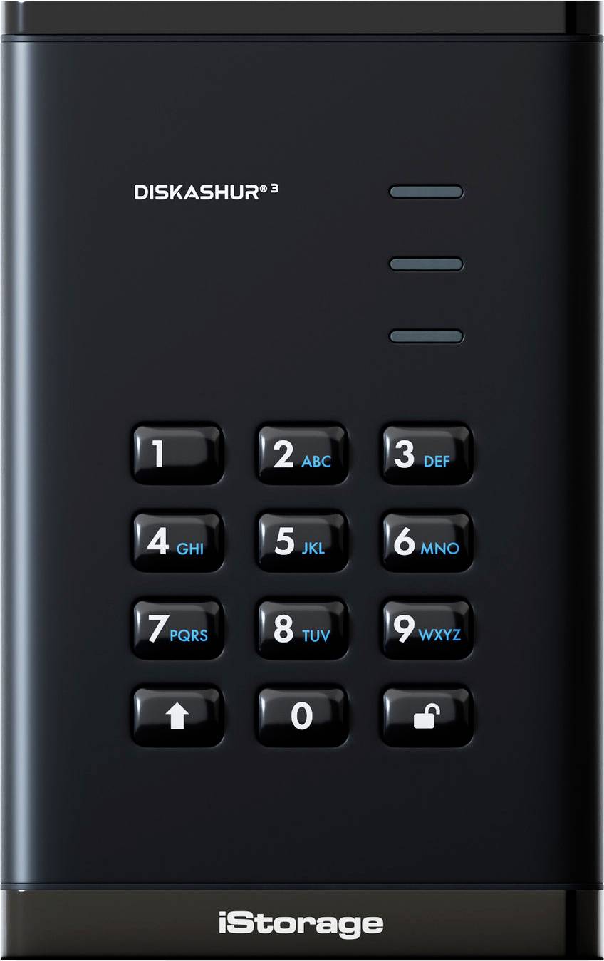 iStorage diskAshur3 5 TB Externe Festplatte Schwarz IS-DA3-256-5000-B