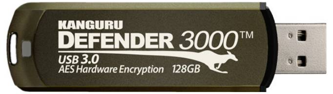 iStorage Kanguru Defender 3000 16 GB USB-Stick Braun KDF3000-16G