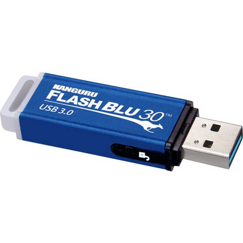 iStorage Kanguru FlashBlu30 32 GB USB-Stick Blau ALK-FB30-32G