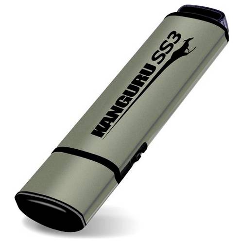 iStorage Kanguru SS3 64 GB USB-Stick Aluminium KF3WP-64G