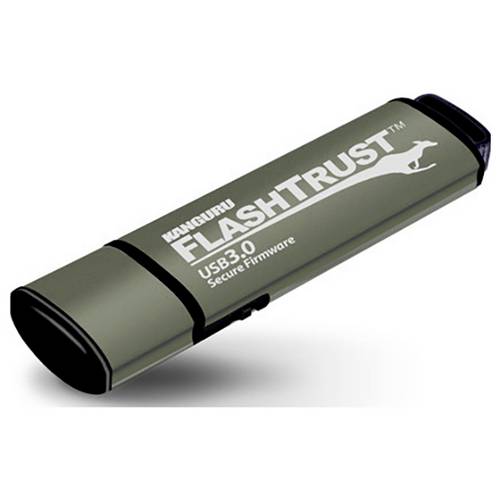 iStorage Kanguru FlashTrust 64 GB USB-Stick Grau WP-KFT3-64G