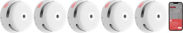 X-Sense XS01-WX Rauchwarnmelder mit App-Steuerung (B x H x T) 78 x 48 x 78 mm 5 St. 5 St.