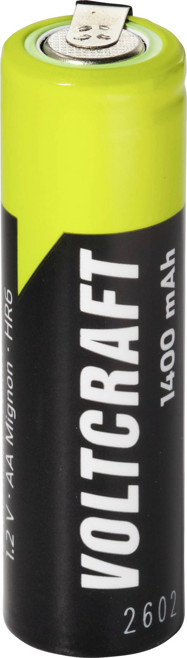 VOLTCRAFT Mignon (AA)-Akku Mignon (AA) U-Lötfahne, hochstromfähig NiMH 1.2 V 1400 mAh Ready to use 1 St.