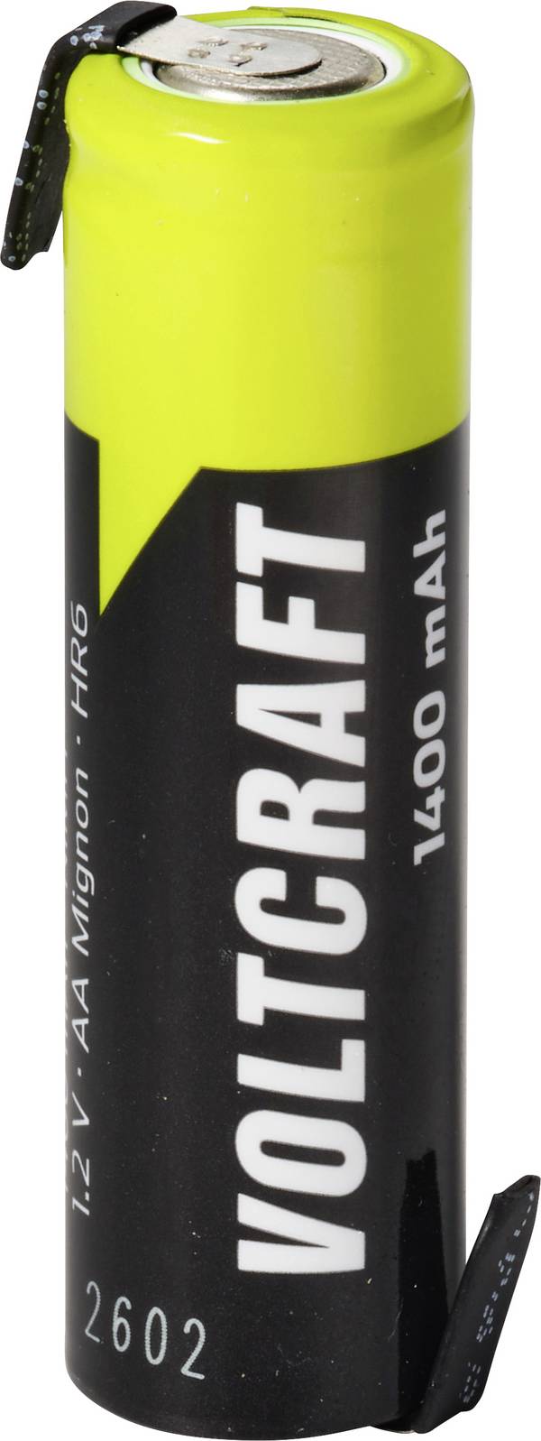 VOLTCRAFT Mignon (AA)-Akku Mignon (AA) Z-Lötfahne, hochstromfähig NiMH 1.2 V 1400 mAh Ready to use 1 St.
