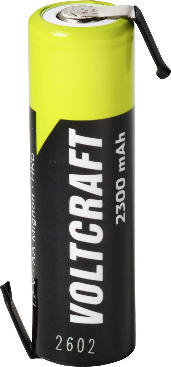 VOLTCRAFT Mignon (AA)-Akku Mignon (AA) Z-Lötfahne, hochstromfähig NiMH 1.2 V 2300 mAh Ready to use 1 St.