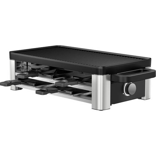 WMF Lono Selection Raclette 8 Pfännchen, Antihaftbeschichtung, kabelgebunden Schwarz, Silber