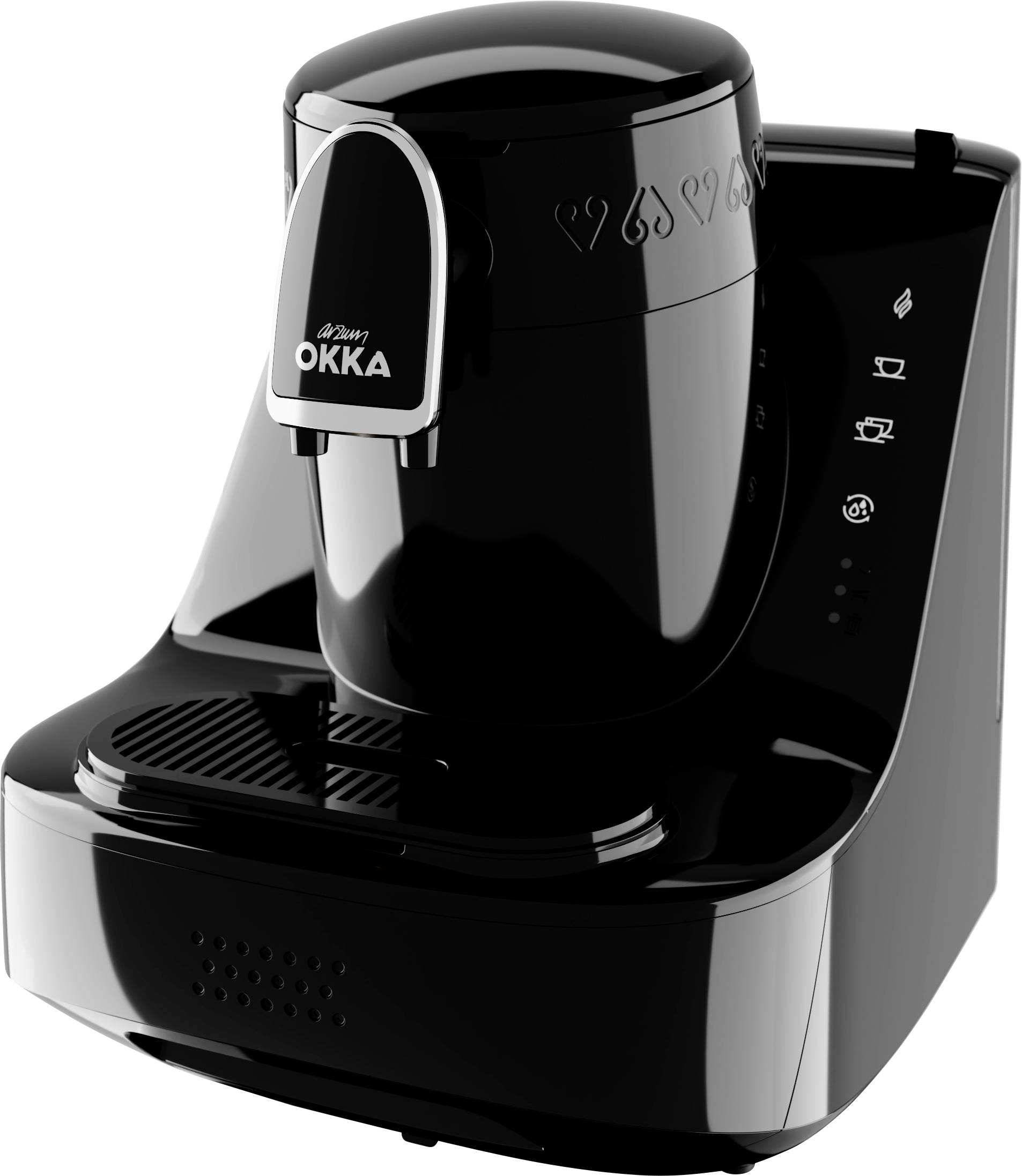 arzum OKKA ELIT Mokka-Kaffeemaschine Schwarz, Chrom