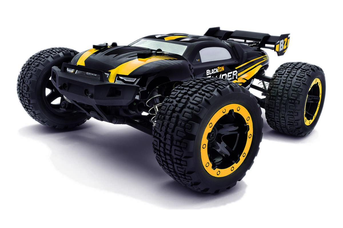 Blackzon Geel Brushed 1:16 RC auto Elektro Monstertruck 4WD 2,4 GHz