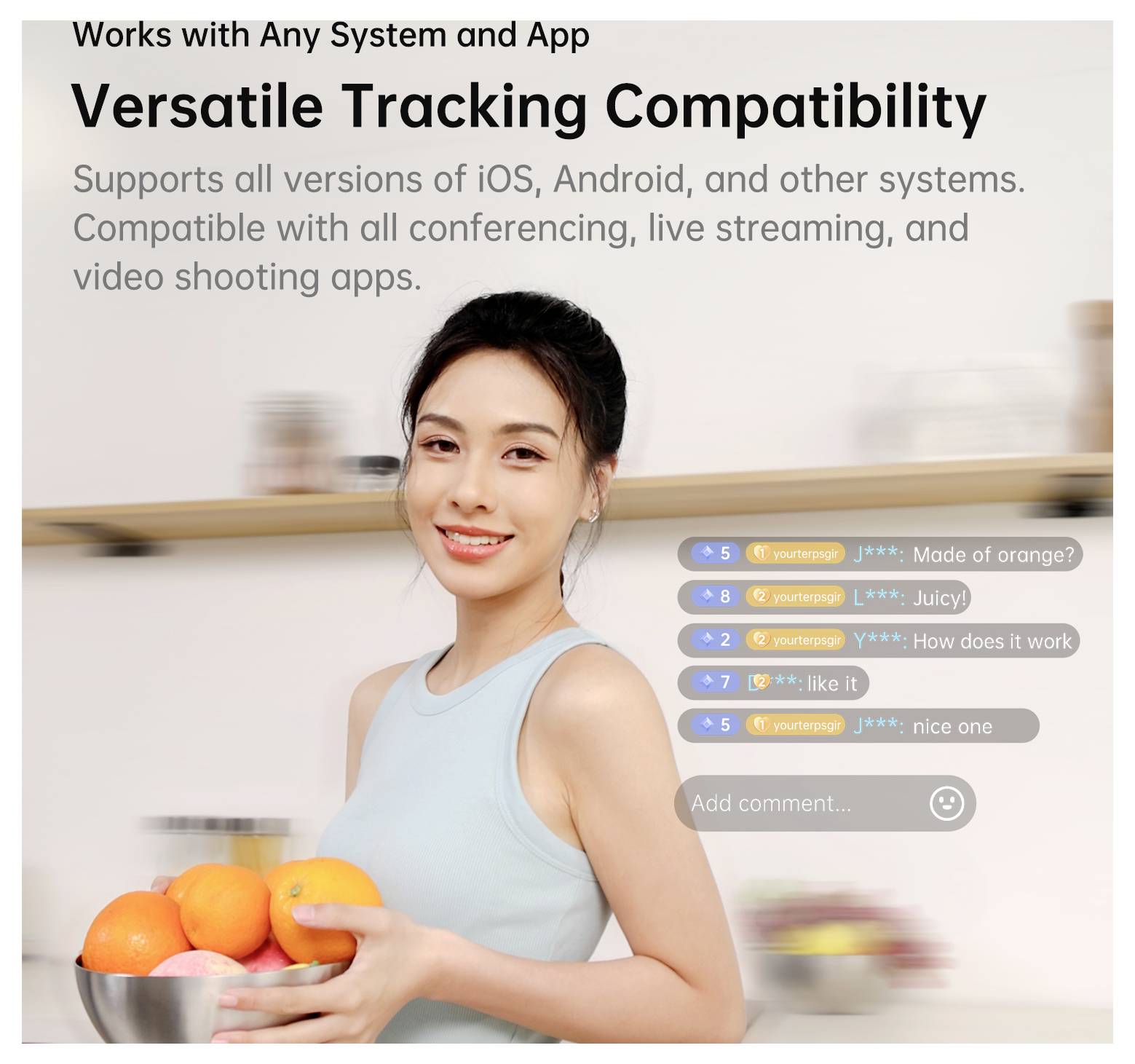 Hohem V3 WTH Gimbal elektrisch 1/4 Zoll Weiß Bluetooth, integrierter Akku, Integriertes Stativ, inkl. Smartphonehalter B-13