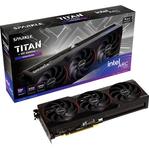 Sparkle Grafikkarte Intel Arc™ B580 SPARKLE Intel® Arc™ B580 TITAN Nox OC 12 GB GDDR6-VRAM PCIe x8 HDMI® 2.1, DisplayPor...