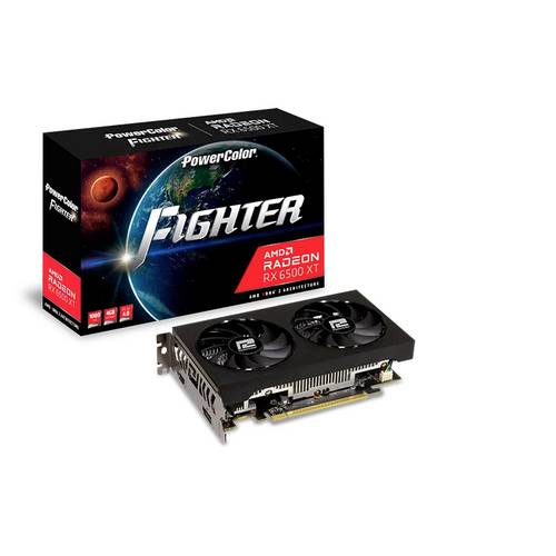 Powercolor Grafikkarte AMD Radeon RX 6500 XT AMD Radeon™ RX 6500 XT Fighter 4 GB GDDR6-VRAM PCIe x4 HDMI® 2.1, DisplayPo...