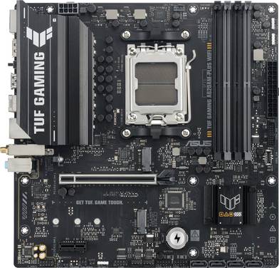 Asus TUF A620AM-PLUS WIFI Mainboard Sockel (PC) AMD® AM5 Formfaktor (Details) Micro-ATX Mainboard-Chipsatz AMD® A620A