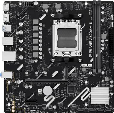 Asus Prime A620AM-K Mainboard Sockel (PC) AMD® AM5 Formfaktor (Details) Micro-ATX Mainboard-Chipsatz AMD® A620A