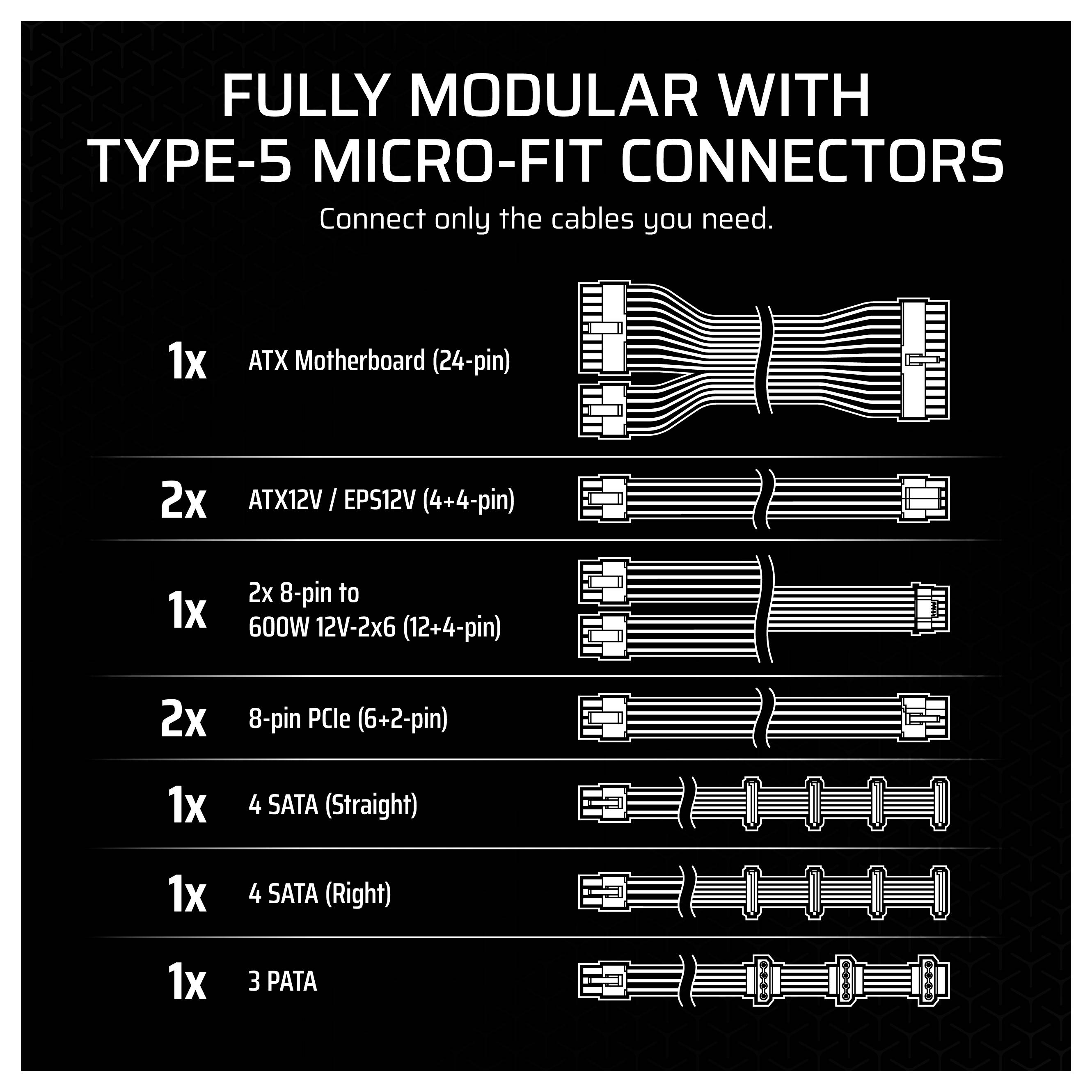 Corsair SF Series SF750 PC Netzteil 750 W SFX 80PLUS® Platinum-14