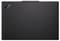 Ein schwarzer Lenovo ThinkPad-Laptop, geschlossen, mit dem 'ThinkPad'-Logo in einer Ecke und 'Lenovo' in einer anderen.