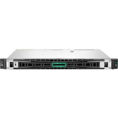 Ein silberner und schwarzer Rack-Server mit belüfteter Frontplatte und Anzeigen, geeignet für Datenspeicherung und Rechenaufgaben in Serverräumen.