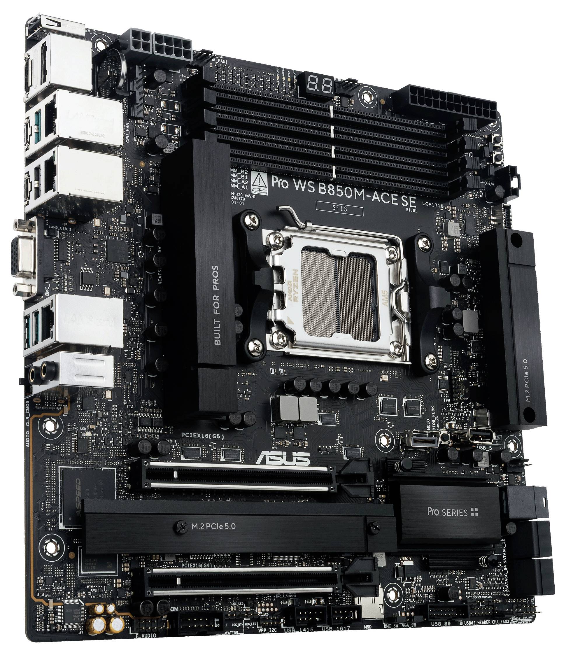 Asus PRO WS B850M-ACE SE Mainboard Sockel (PC) AMD® AM5 Formfaktor (Details) Micro-ATX Mainboard-Chipsatz AMD® B850-3