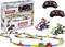 Carrera Mario Kart Tischrennen-Set mit zwei kleinen Autos von Mario und Luigi, inklusive Controllern und einer bunten Rennstrecke.