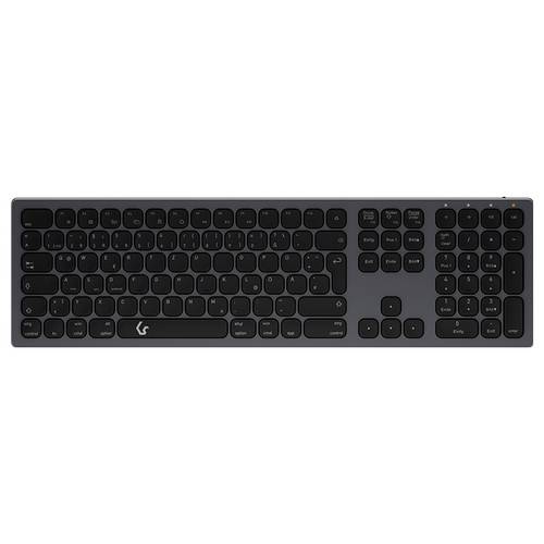 Thumbnail - Keysonic KSK-8023BTRF (DE) Kabellos, Bluetooth® Tastatur Deutsch, QWERTZ Anthrazit, Schwarz Wiederaufladbar