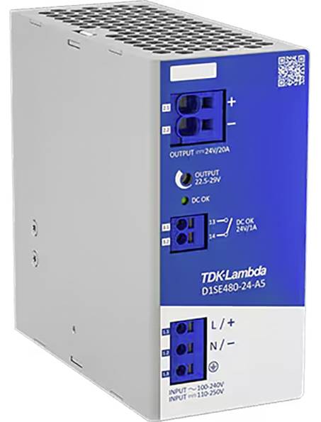 TDK-Lambda D1SE480-24-A5 DIN-rail netvoeding 480 W Inhoud 1 stuk(s)