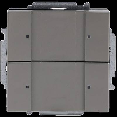 Dunkelgraues vipolares Schaltermodul mit metallischem Rahmen
