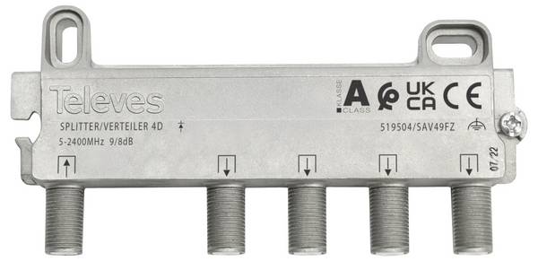 Televes SAV49FZ SAT-Abzweiger 4-fach 5 - 2400 MHz