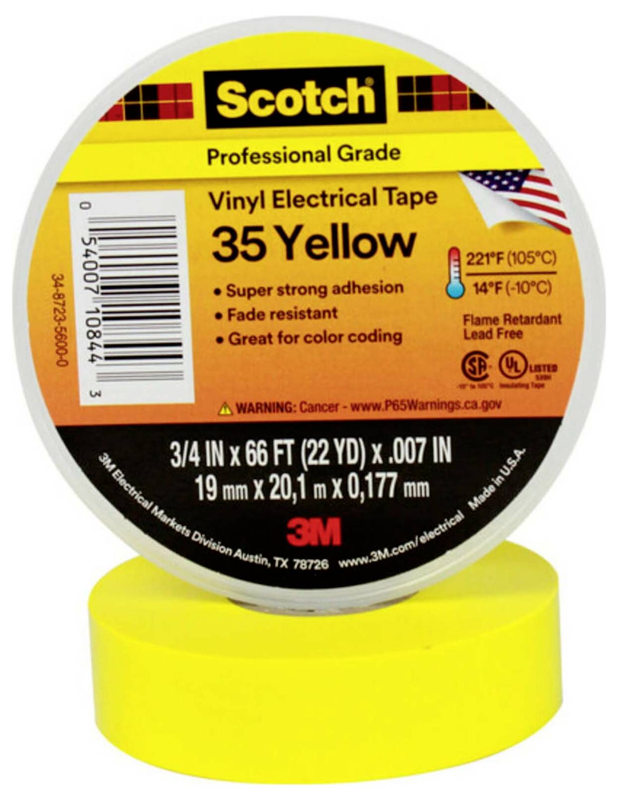 3M Scotch 35-19x20 gelb 7100238736 Isolierband 1 St.