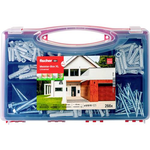 Fischer 577866 Meister-Box XL Universal + S Dübel-Sortimentsbox 30 mm, 40 mm, 50 mm 266 Teile