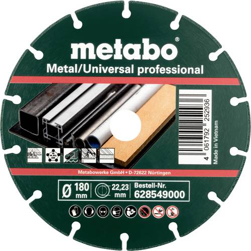 Metabo 628549000 Diamanttrennscheibe 180 mm 10 St. Metall (verzinkt)