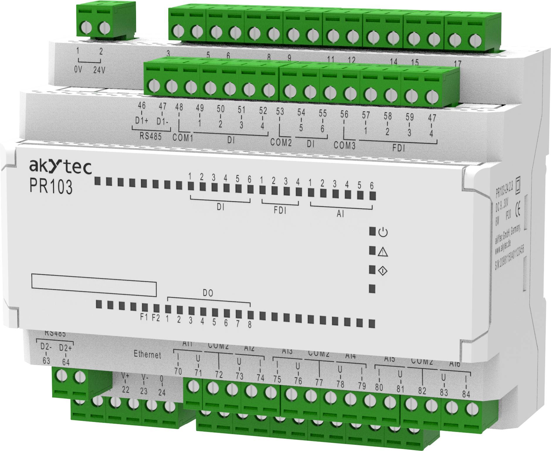 akYtec PR103.24.3.2 138888 SPS-Steuerrelais 24 V/DC