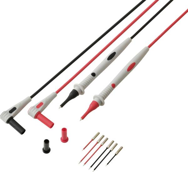 VOLTCRAFT MSL-530 Messleitung Steckanschluss 4 mm Prüfspitze 1 m Schwarz, Rot 1 Paar