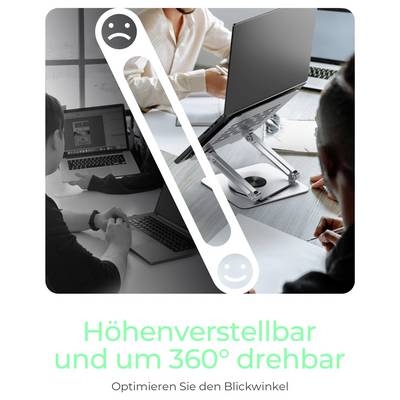 ICY BOX IB-NH300-R Notebook-Ständer drehbar, höhenverstellbar, neigbar-6