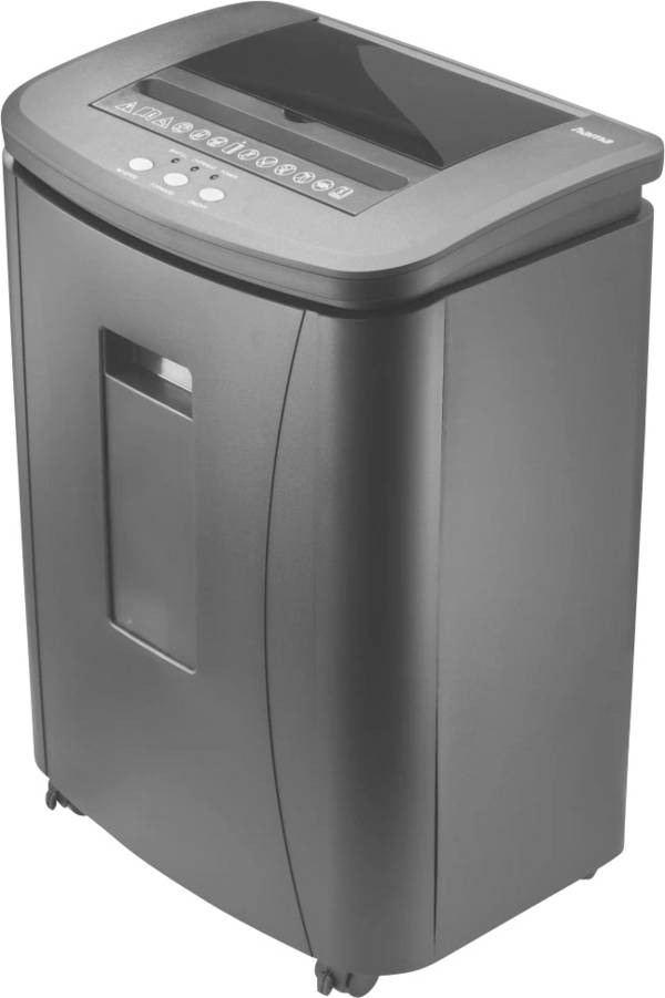 Hama Safe Auto M1200 Aktenvernichter 125 Blatt Mikroschnitt 4 x 20 mm P-4 25 l Vernichtet auch Kreditkarte