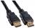 Zwei HDMI-Kabel mit schwarzen Anschlüssen, die zur Übertragung von hochauflösenden Audio- und Videosignalen zwischen Geräten verwendet werden.