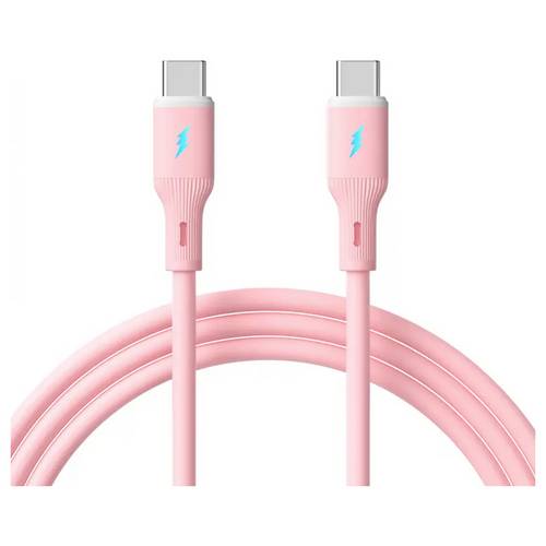 Akyga USB-Kabel USB-C® Stecker, USB-C® Stecker 1 m Rosa AK-USB-66