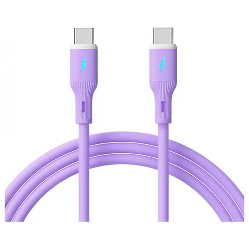 Akyga USB-Kabel USB-C® Stecker, USB-C® Stecker 1 m Violett AK-USB-70