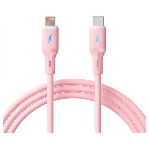 Akyga USB-Kabel USB-C® Stecker, Apple Lightning Stecker 1 m Rosa AK-USB-71