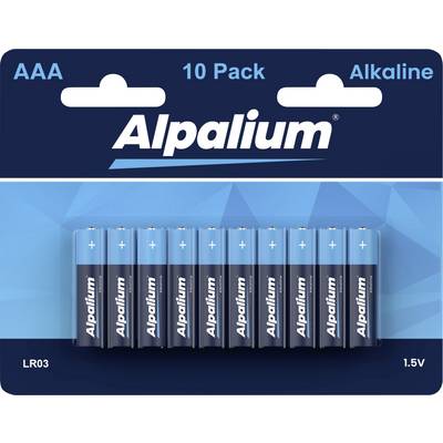 Alpalium AAA 10er Pack Alkaline-Batterien, 1,5V, LR03.