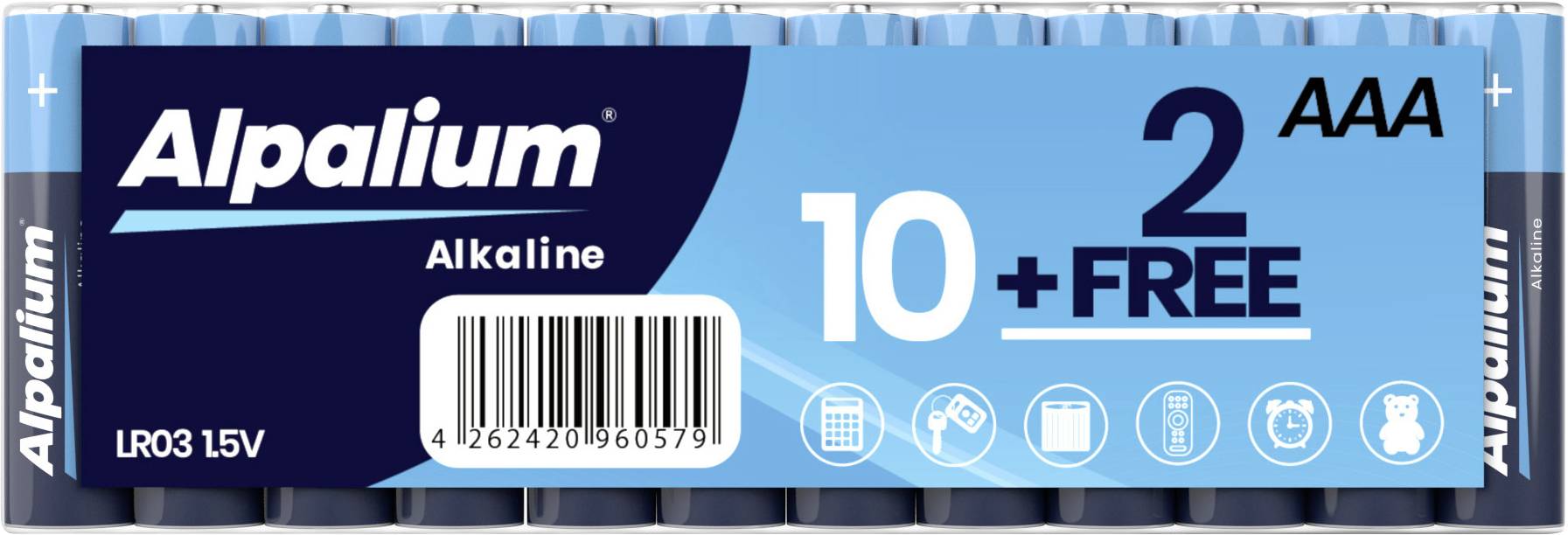 Alpalium Mignon (AA)-Batterie Alkali-Mangan 1.5 V 12 St.