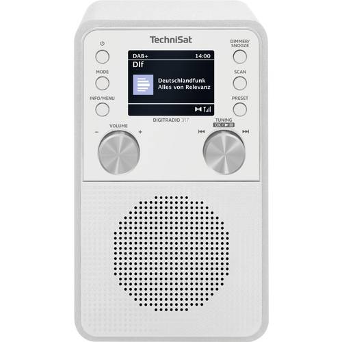 Thumbnail - TechniSat DIGITRADIO 317 Tischradio DAB+, FM UKW, DAB+, Bluetooth®, AUX Weckfunktion Weiß