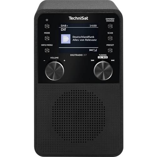 Thumbnail - TechniSat DIGITRADIO 317 Tischradio DAB+, FM UKW, DAB+, Bluetooth®, AUX Weckfunktion Schwarz