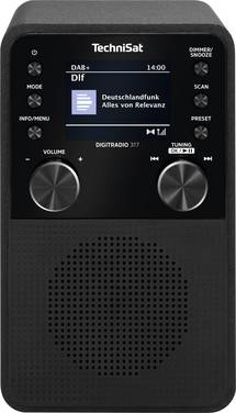 TechniSat DIGITRADIO 317 Tischradio DAB+, FM UKW, DAB+, Bluetooth®, AUX  Weckfunktion Schwarz