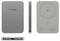 Eine schlanke, graue Powerbank wird aus verschiedenen Blickwinkeln gezeigt: von vorne, von der Seite und von hinten. Die Vorderseite zeigt den Markennamen 'empower', und auf der Rückseite befindet sich das Qi-Wireless-Charging-Symbol.