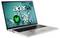Acer-Laptop mit geöffnetem Bildschirm, der umweltfreundliche und energieeffiziente Symbole zeigt und damit die nachhaltigen Technologiemerkmale des Geräts symbolisiert.