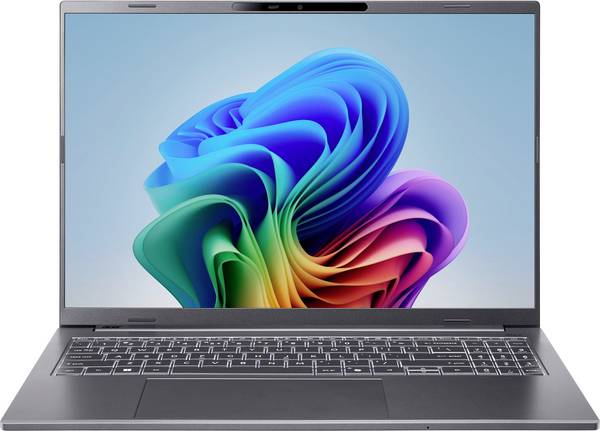Acer Aspire 16 AI A16-11M - 180°-Scharnierdesign - Snapdragon X X1-26-100 - Win 11 Home - Qualcomm Adreno - 32 GB RAM -