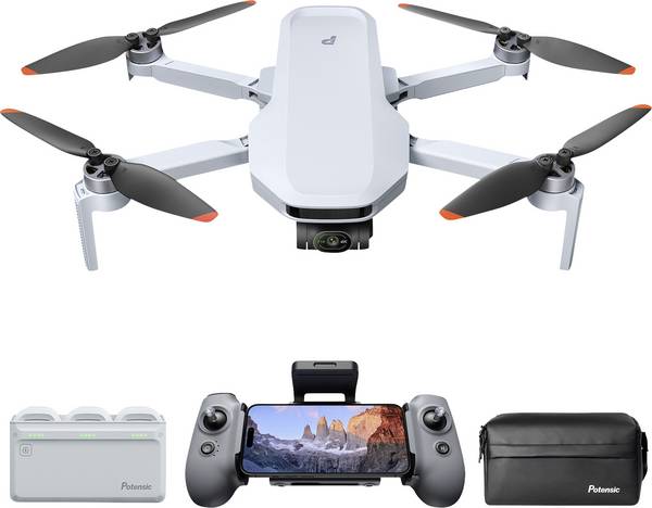 Potensic ATOM 2 Fly More Combo Quadrocopter RtF Kameraflug, GPS-Funktion Grau