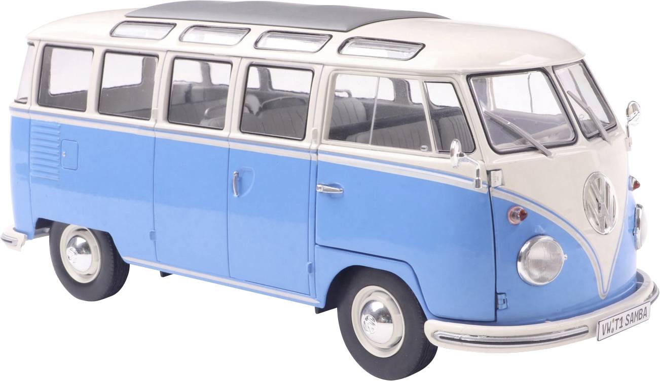 Solido PKW Modell Volkswagen (VW) T1 21 WINDOWS b. blau/weiß Fertigmodell PKW Modell
