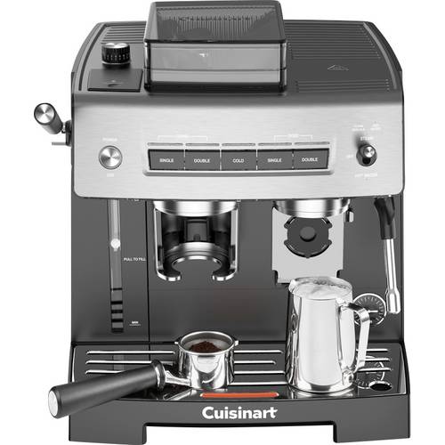 Cuisinart Grind & Brew EM640E Espressomaschine mit Siebträger Schwarz, Silber